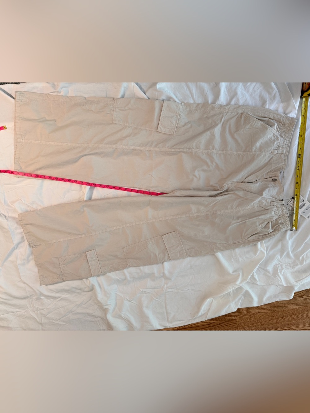 Zara Cream Utility Cargo Pants